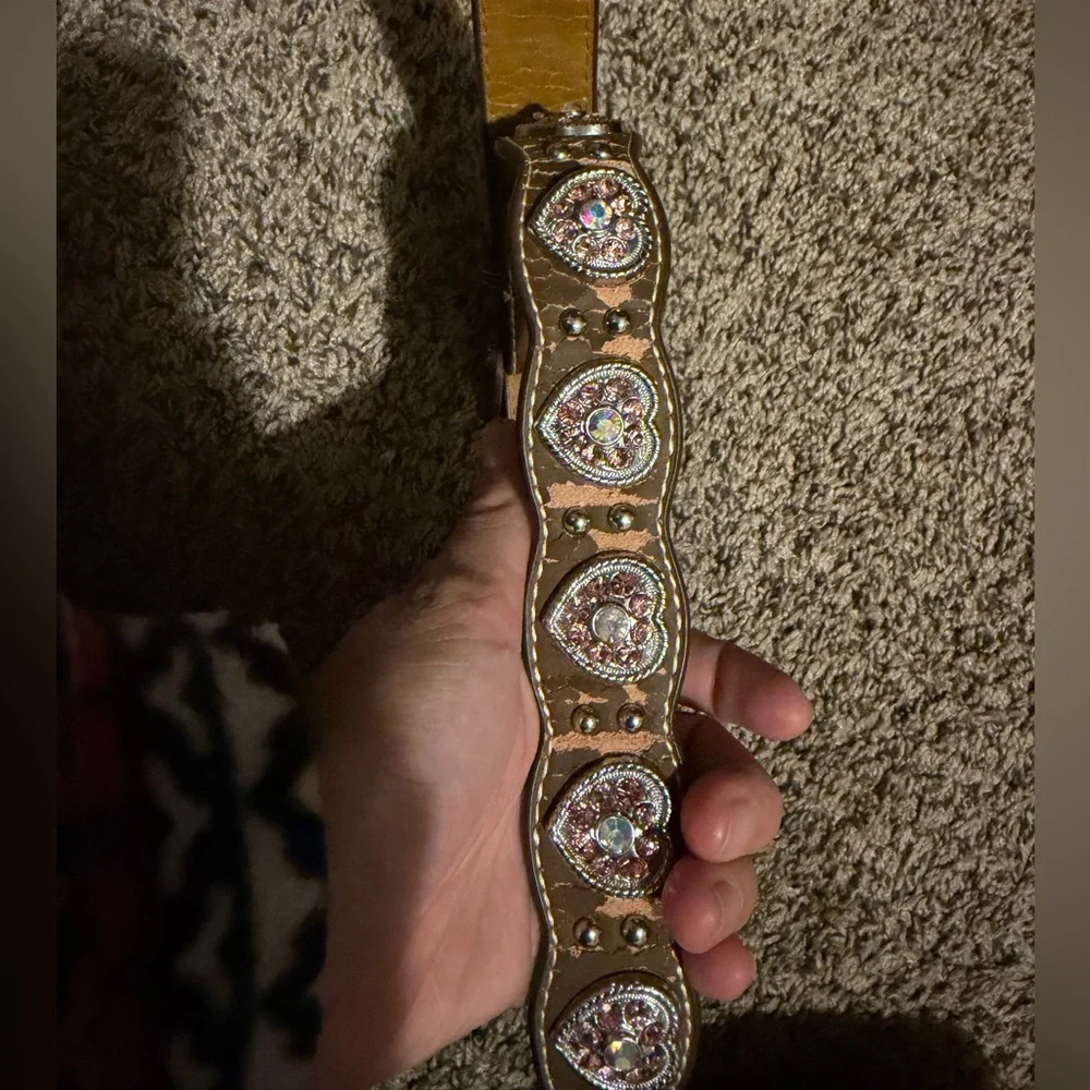 Gold Belt with Heart Accents